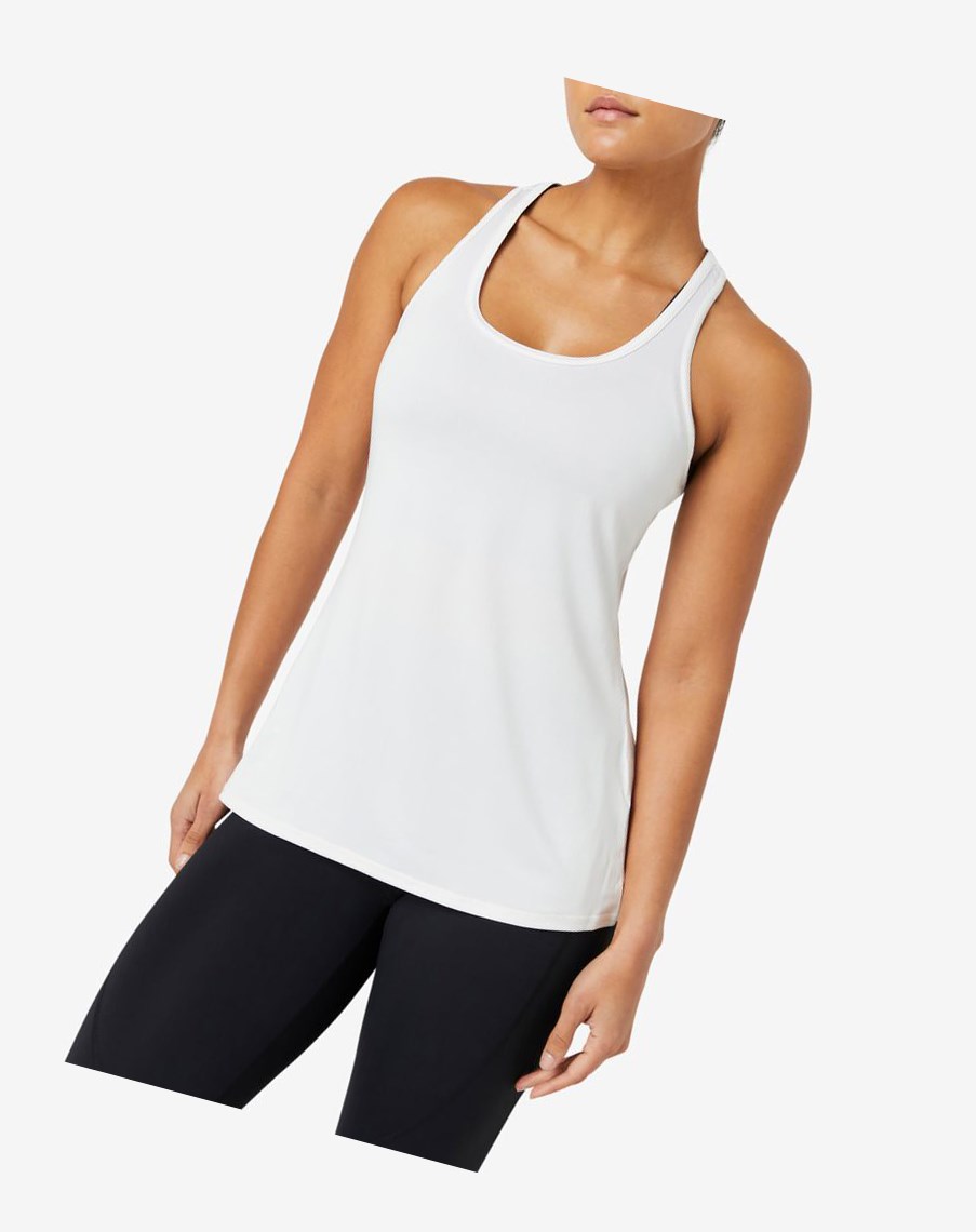 Fila Pickleball Racerback Tank Białe | RMDXT-4623