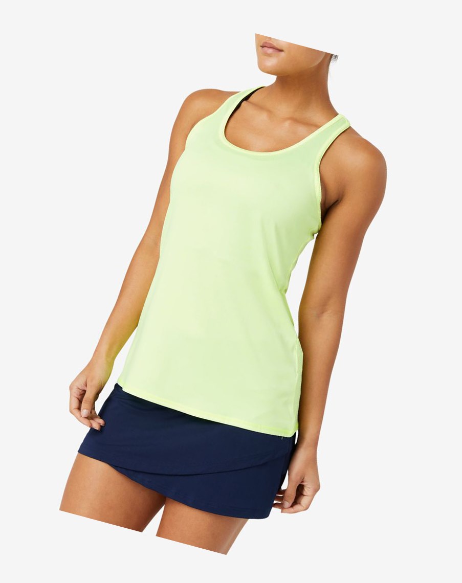 Fila Pickleball Racerback Tank Żółte | TWHBC-4160