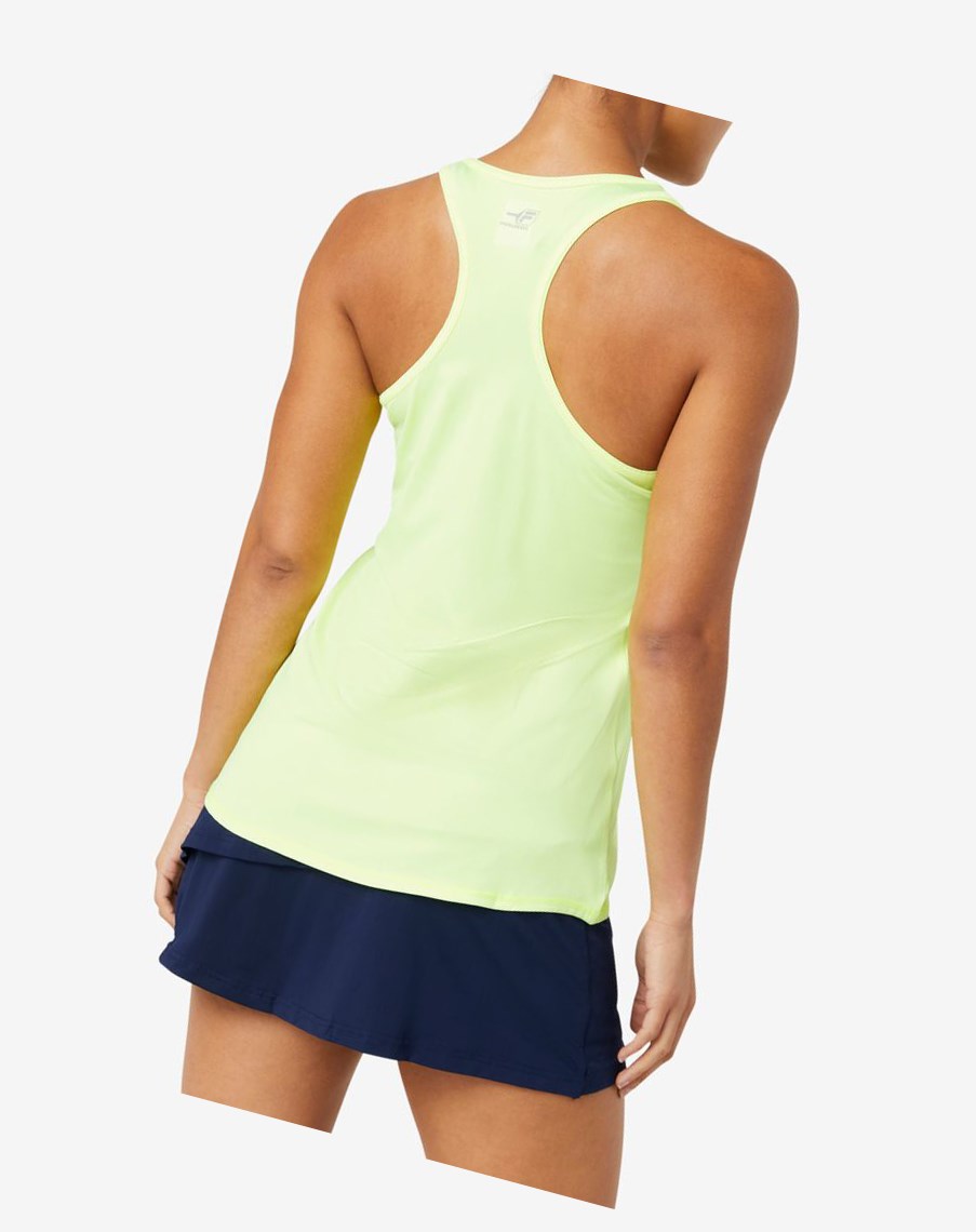 Fila Pickleball Racerback Tank Żółte | TWHBC-4160