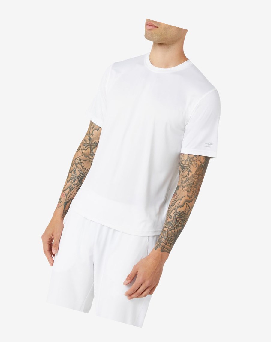 Fila Pickleball Scallop Hem Crew Białe | KCOLB-7835