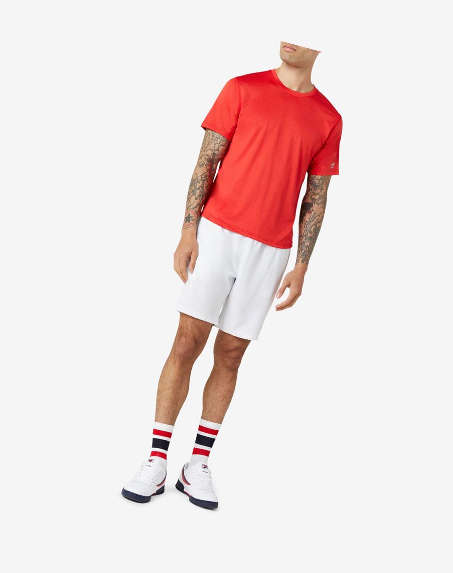 Fila Pickleball Scallop Hem Crew Czerwone | VGJAC-0716