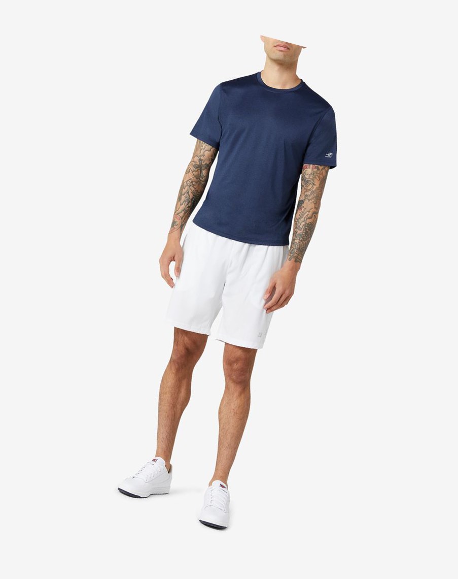 Fila Pickleball Scallop Hem Crew Granatowe | TGHLF-8341