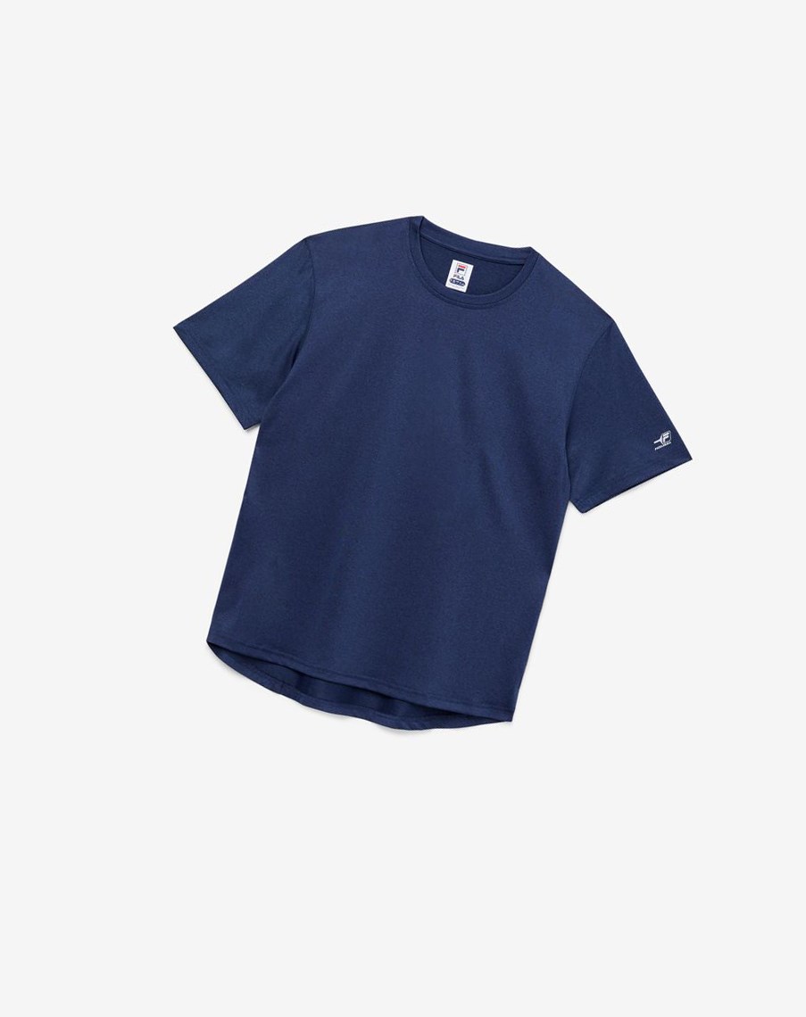 Fila Pickleball Scallop Hem Crew Granatowe | TGHLF-8341