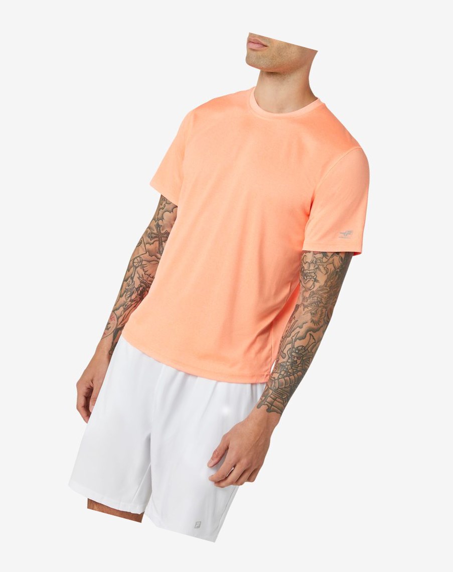 Fila Pickleball Scallop Hem Crew Pomarańczowe | RZBXM-7463