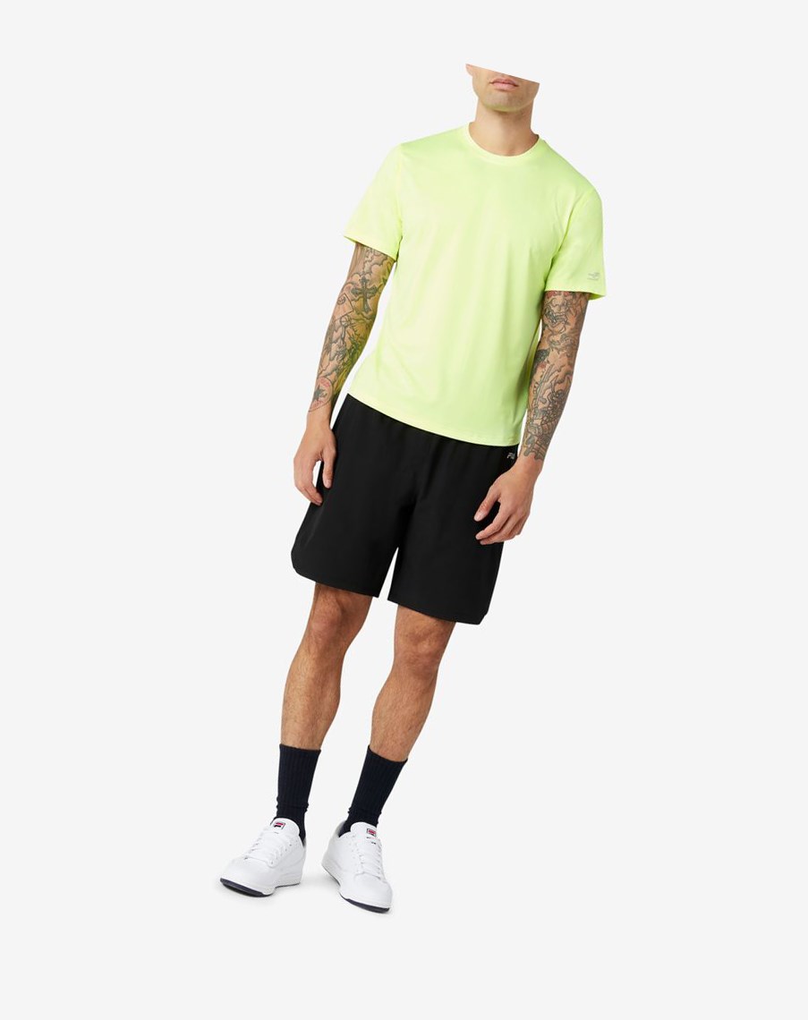 Fila Pickleball Scallop Hem Crew Żółte | QPWJC-1076