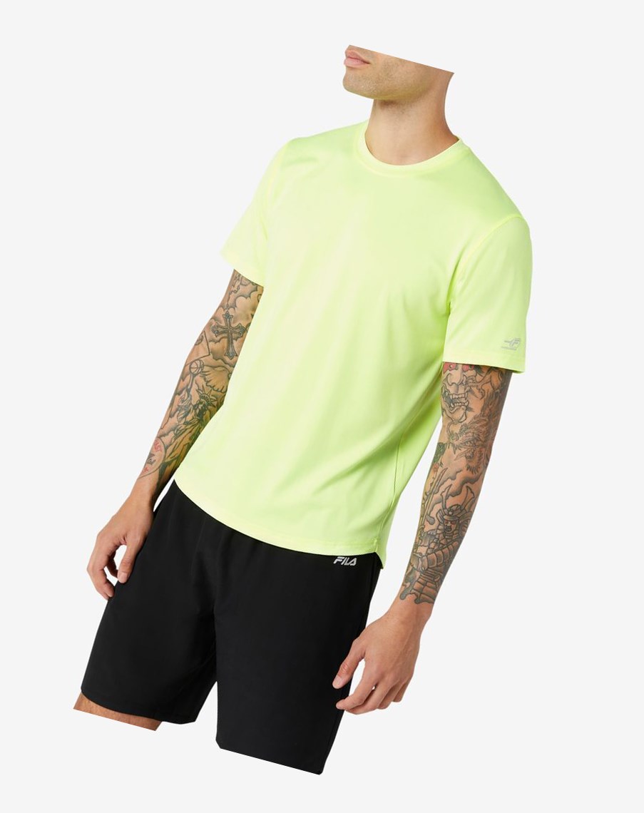 Fila Pickleball Scallop Hem Crew Żółte | WTLBZ-7461