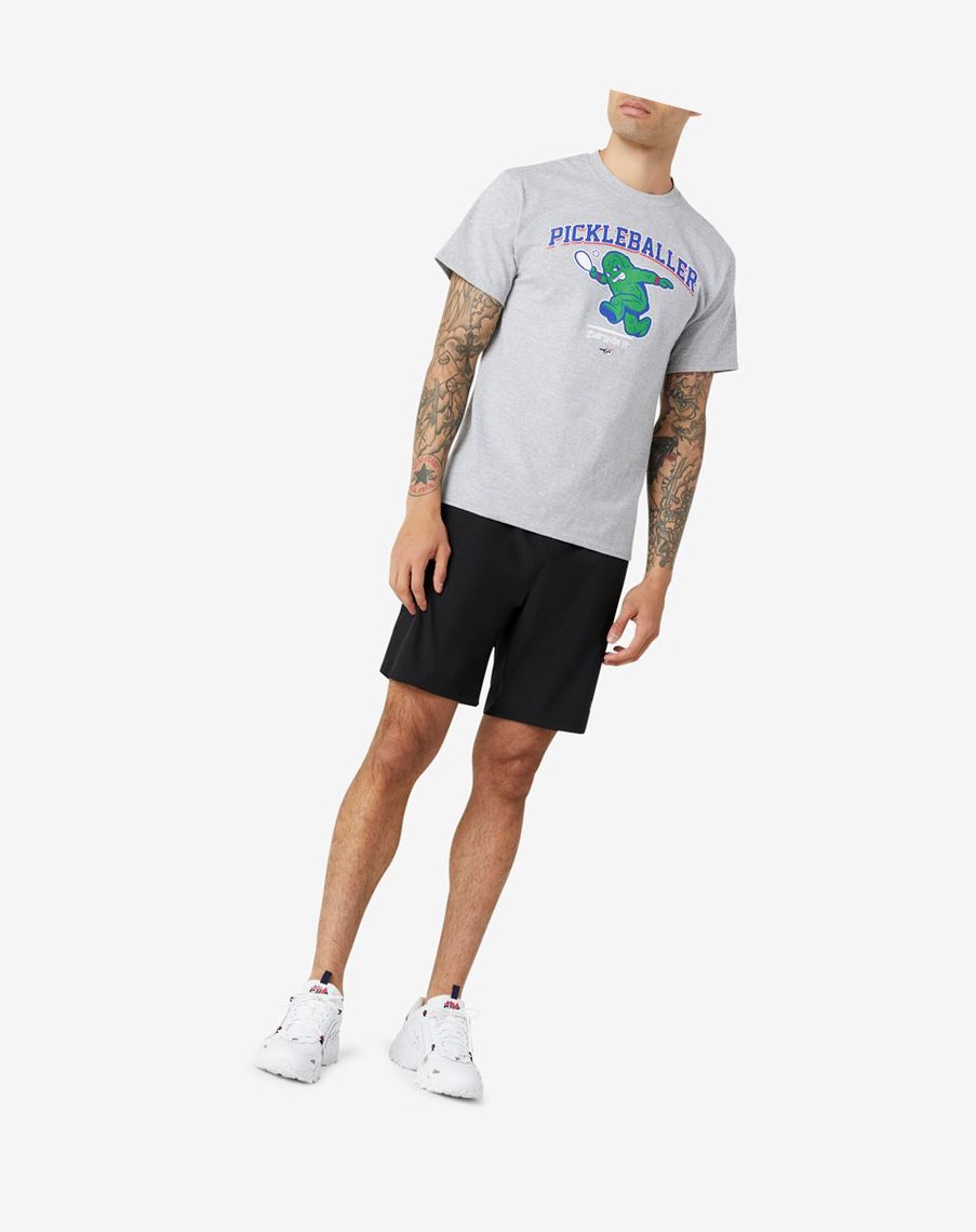 Fila Pickleballer Tee Szare | YOILV-0296