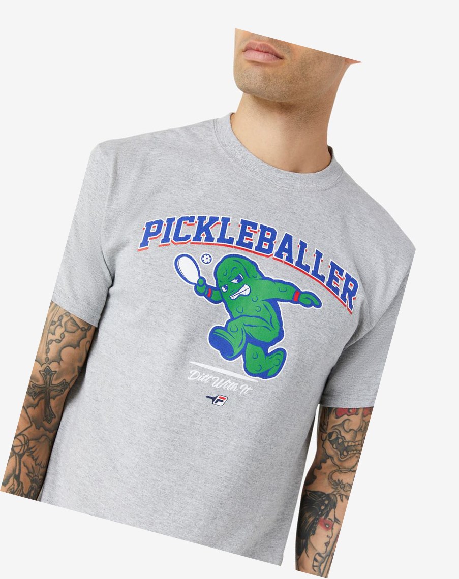 Fila Pickleballer Tee Szare | YOILV-0296