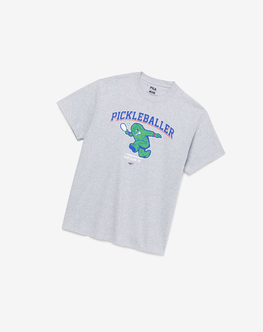 Fila Pickleballer Tee Szare | YOILV-0296