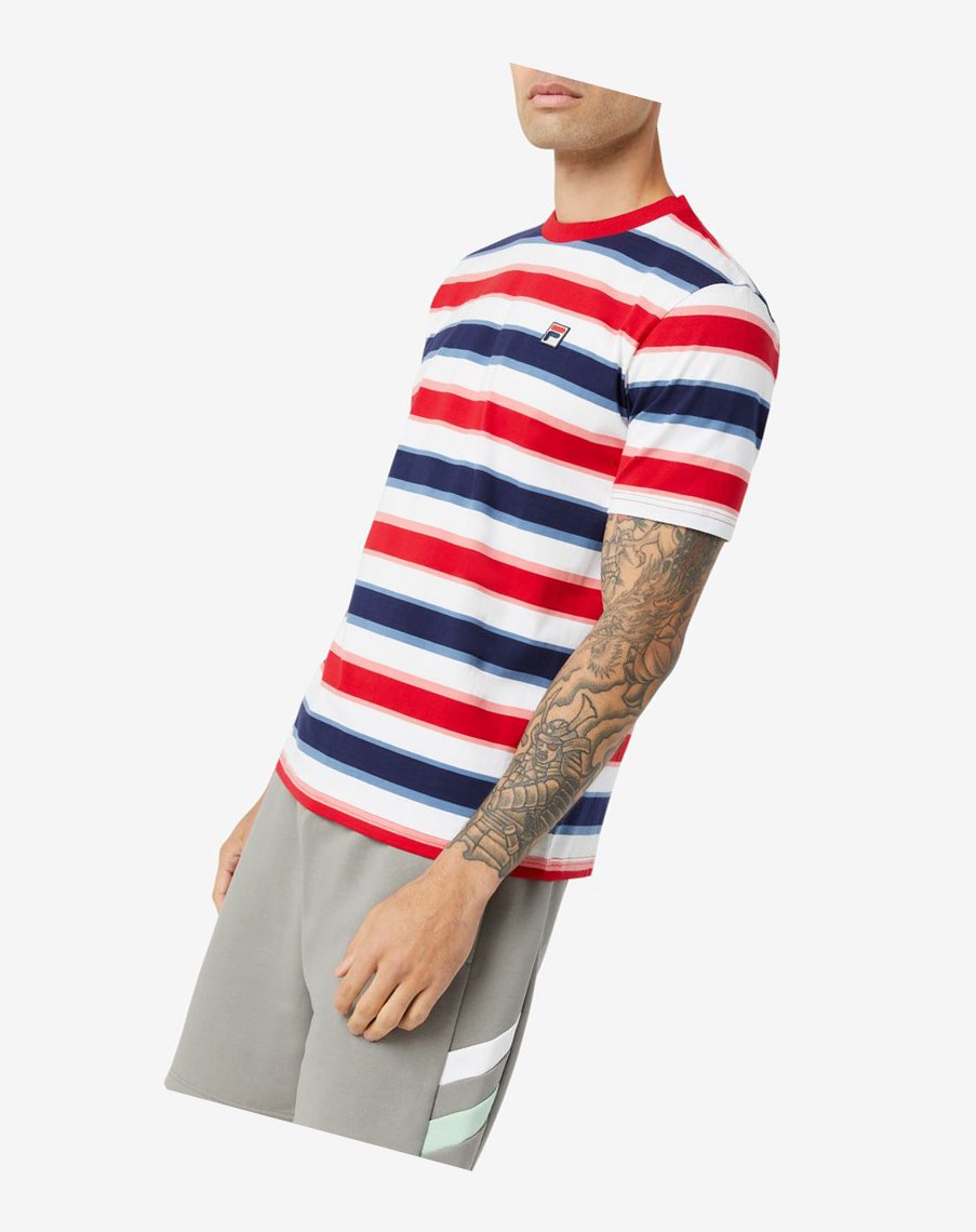 Fila Pietersite Tee Czerwone | DEAFV-5690