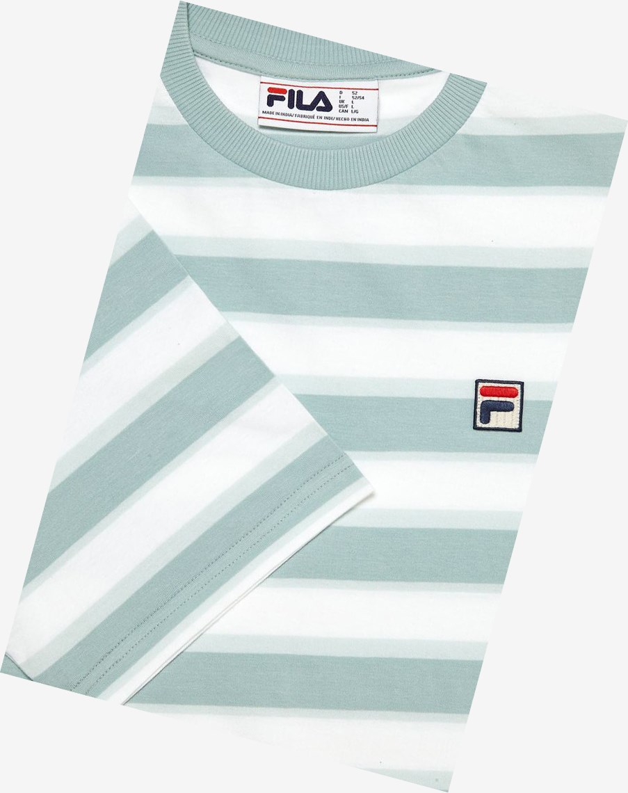 Fila Pietersite Tee Niebieskie Białe | WVEIA-9467