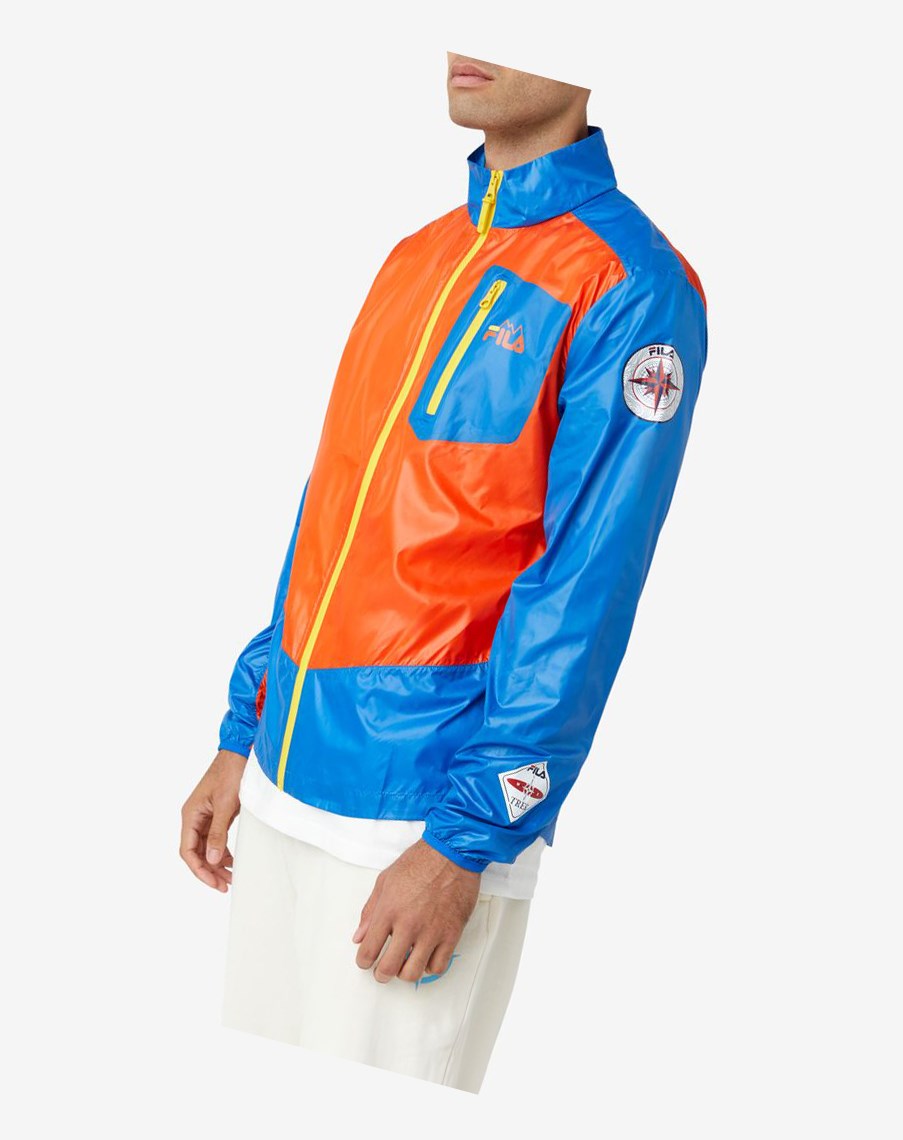 Fila Pinnacle Jacket Pomarańczowe Niebieskie Cytrynowy | KISAB-6194