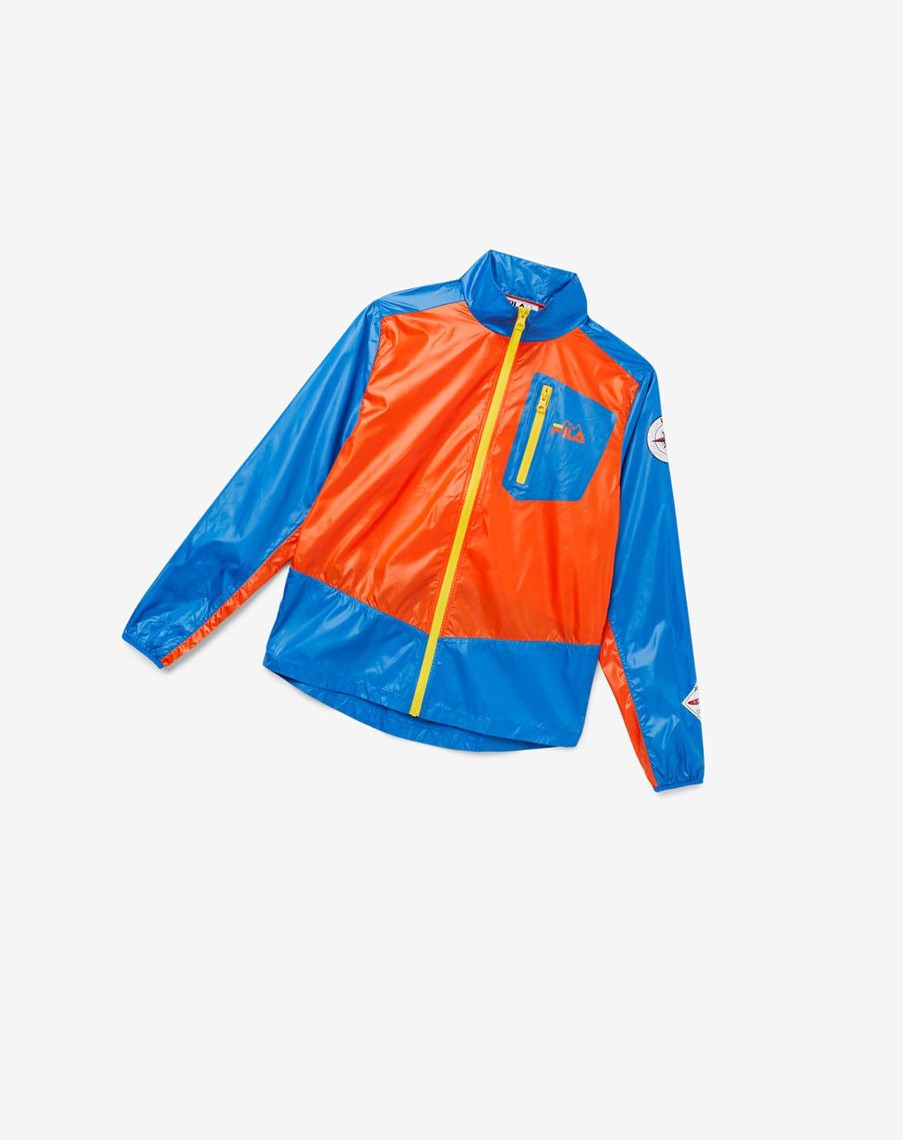 Fila Pinnacle Jacket Pomarańczowe Niebieskie Cytrynowy | KISAB-6194