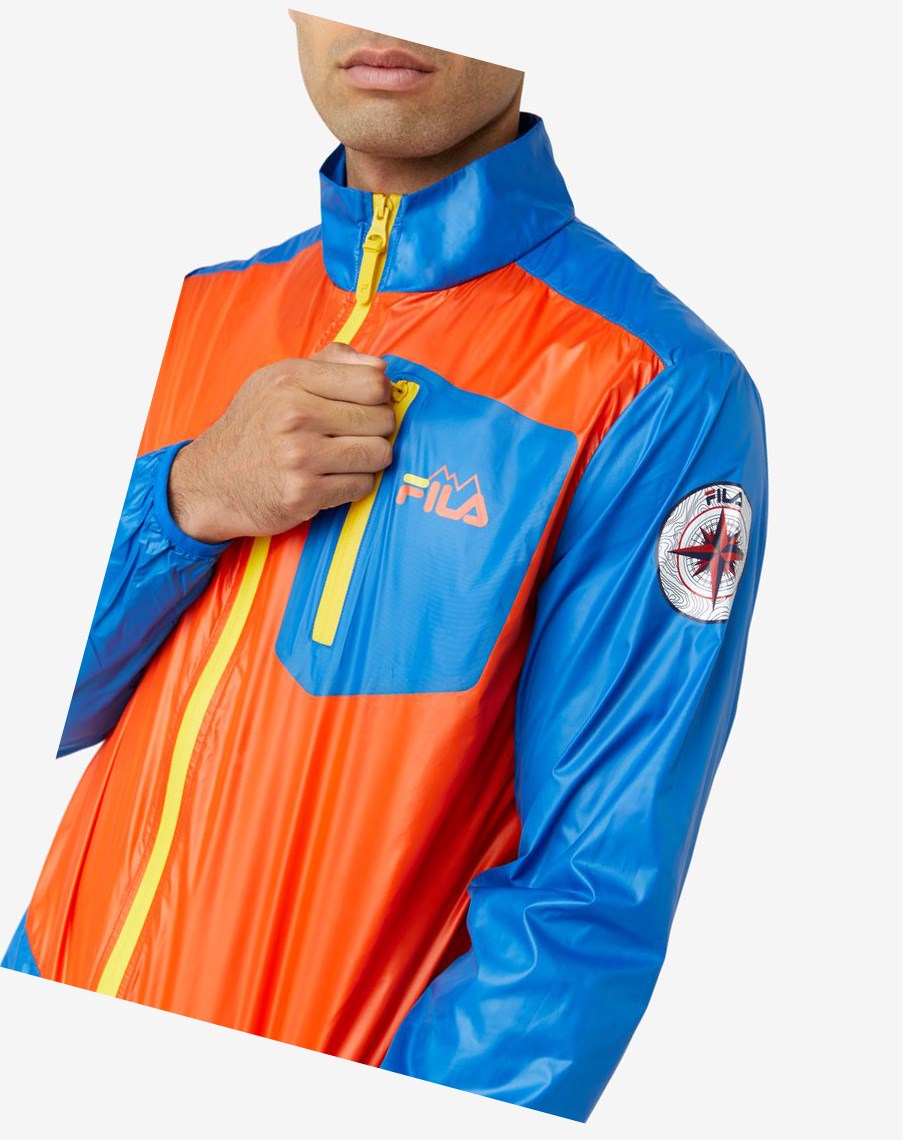 Fila Pinnacle Jacket Pomarańczowe Niebieskie Cytrynowy | RFWCJ-4256