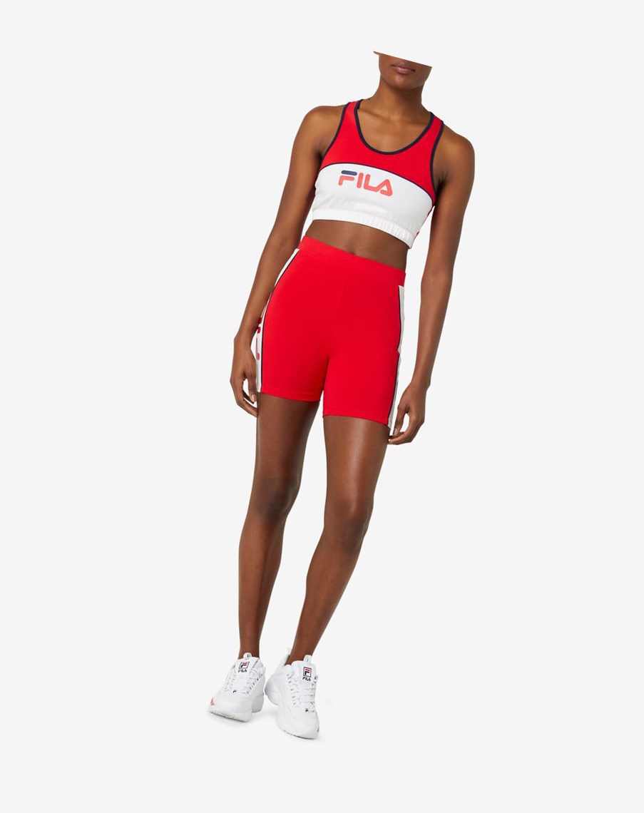 Fila Poesia Bra Top Czerwone Białe | UGDLW-9284