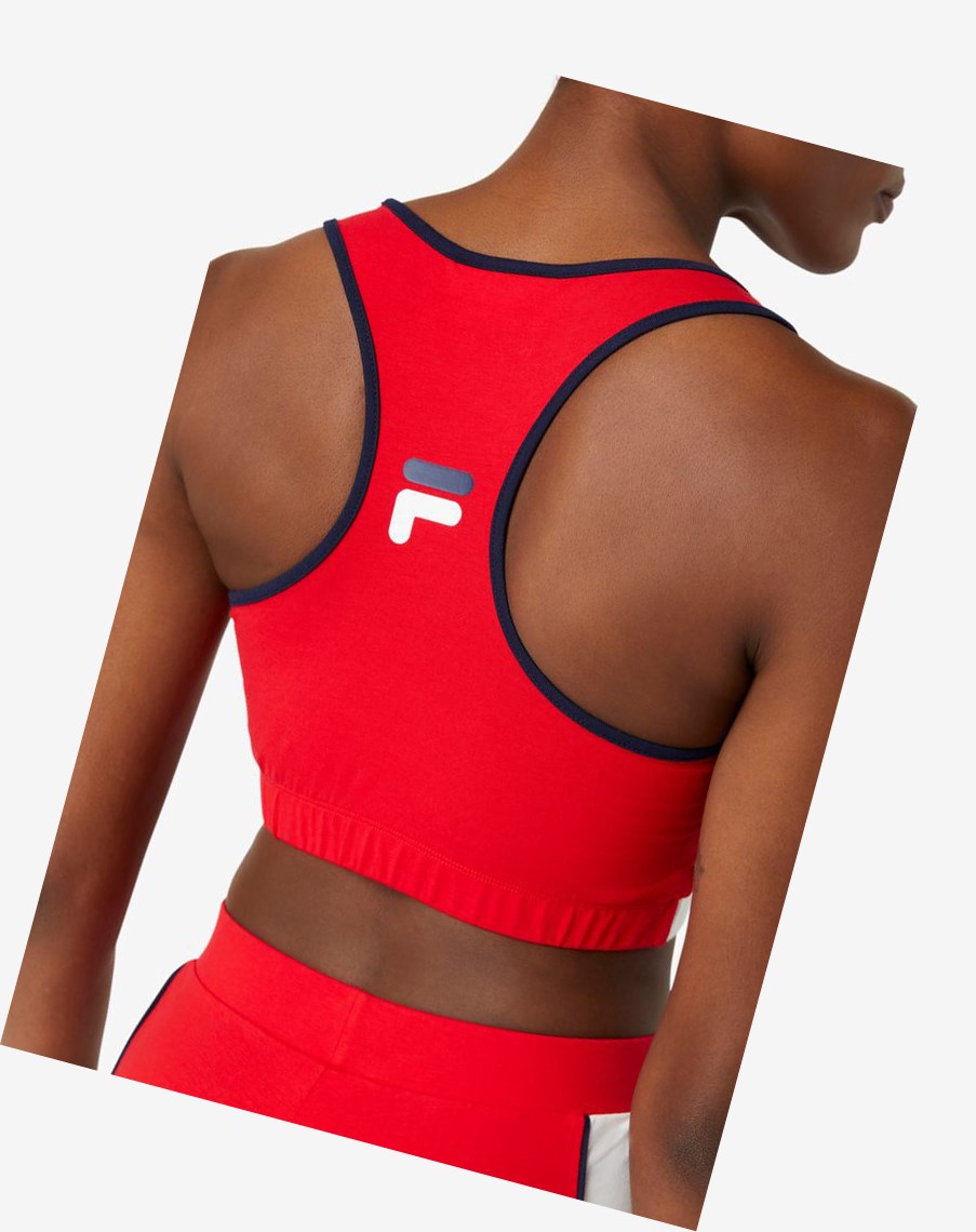 Fila Poesia Bra Top Czerwone Białe | UGDLW-9284