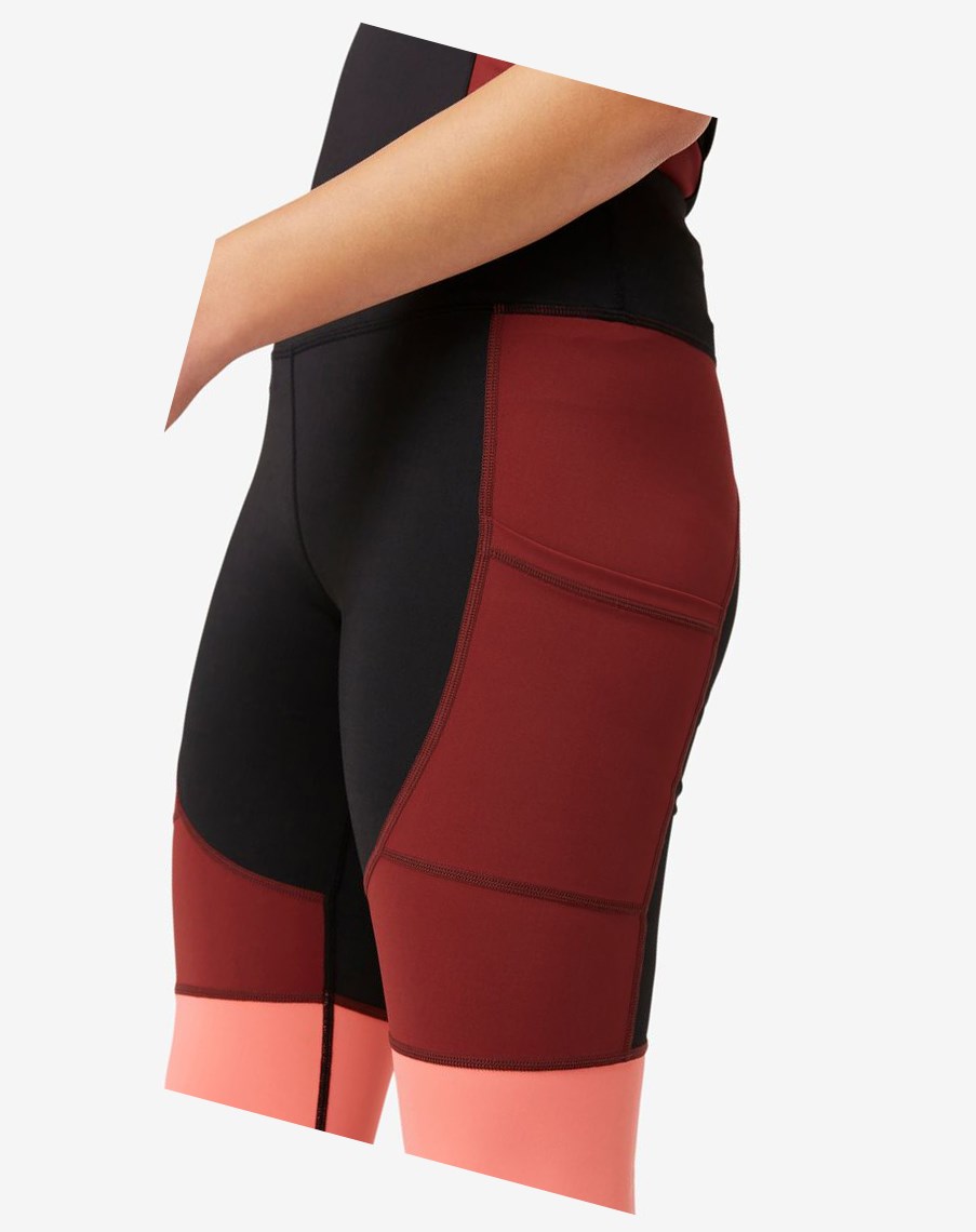 Fila Power Tight Czarne Czekolada Różowe | EXJYB-9163