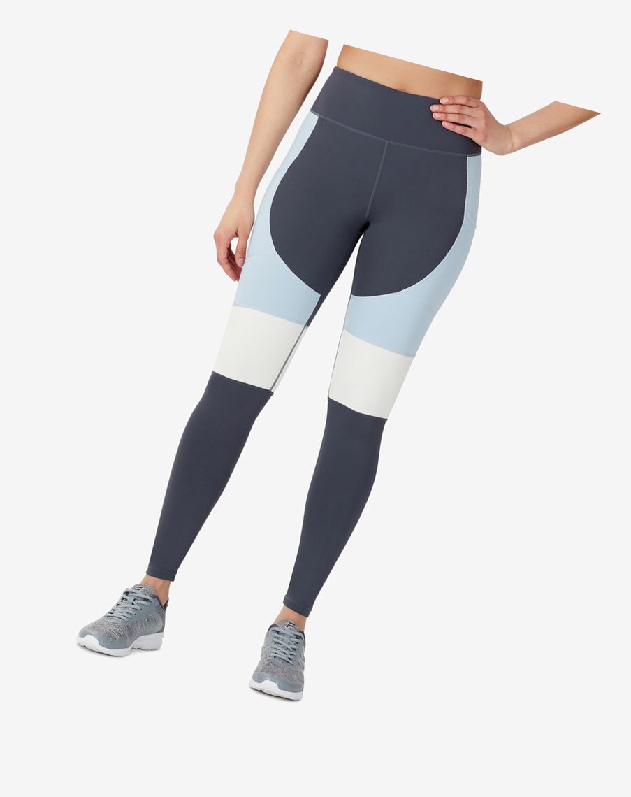 Fila Power Tight Niebieskie Białe | WCVMT-7840