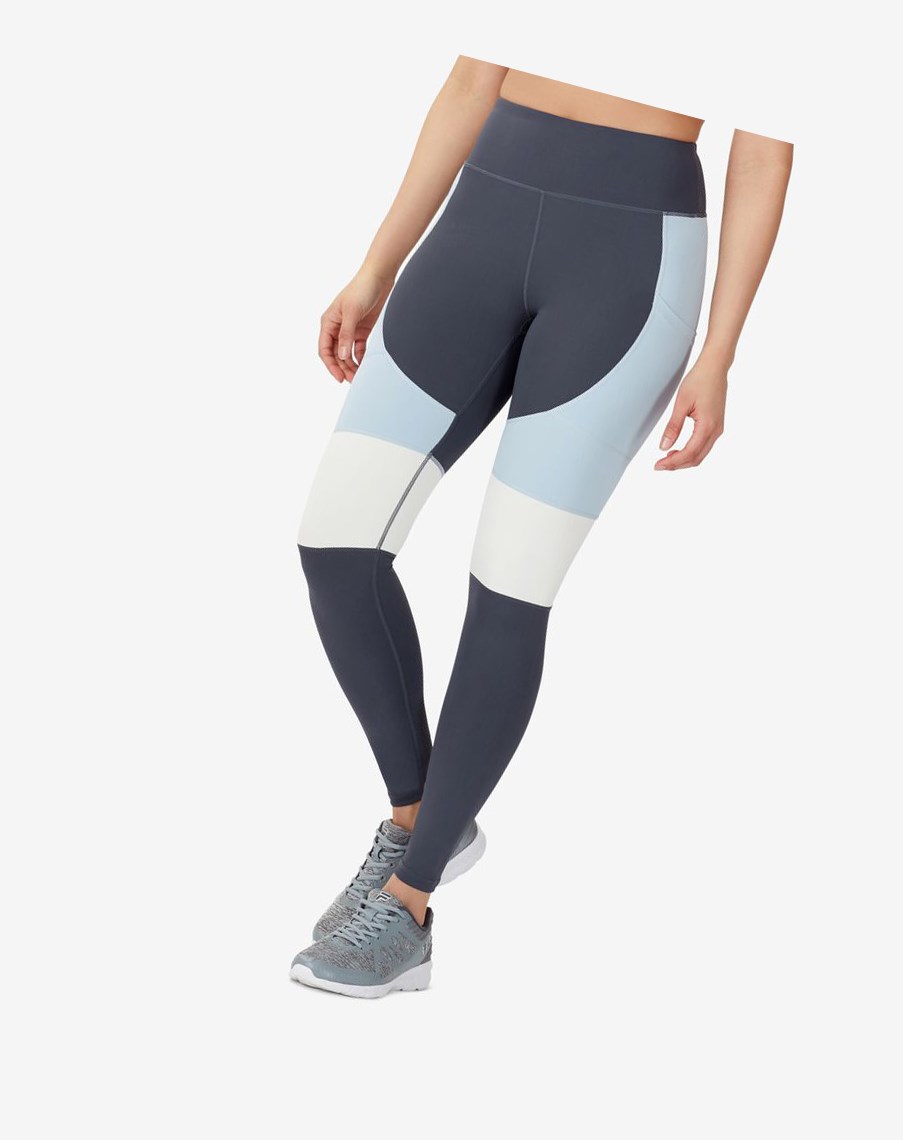 Fila Power Tight Niebieskie Białe | WCVMT-7840