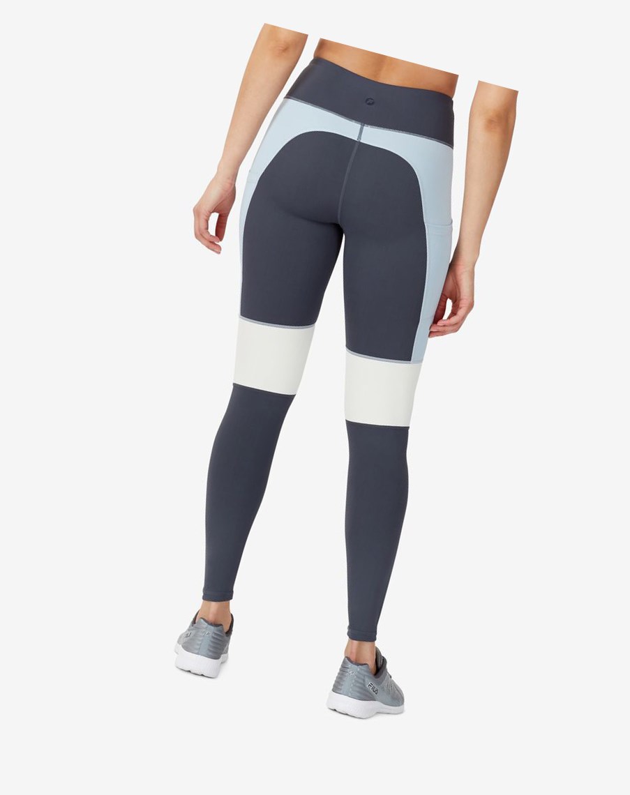 Fila Power Tight Niebieskie Białe | WCVMT-7840