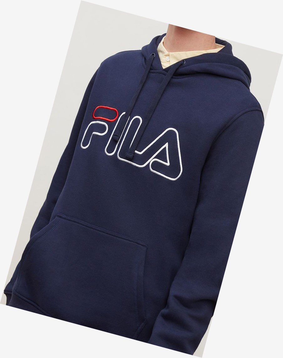 Fila Prati Hoodie Granatowe Czerwone Białe | JBDSI-8023