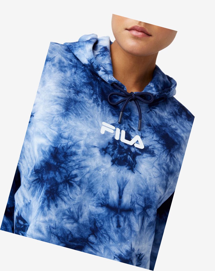 Fila Presley Tie Dye Hoodie Peacoattiedye | HWDQR-2086