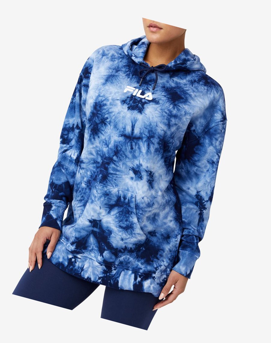 Fila Presley Tie Dye Hoodie Peacoattiedye | HWDQR-2086