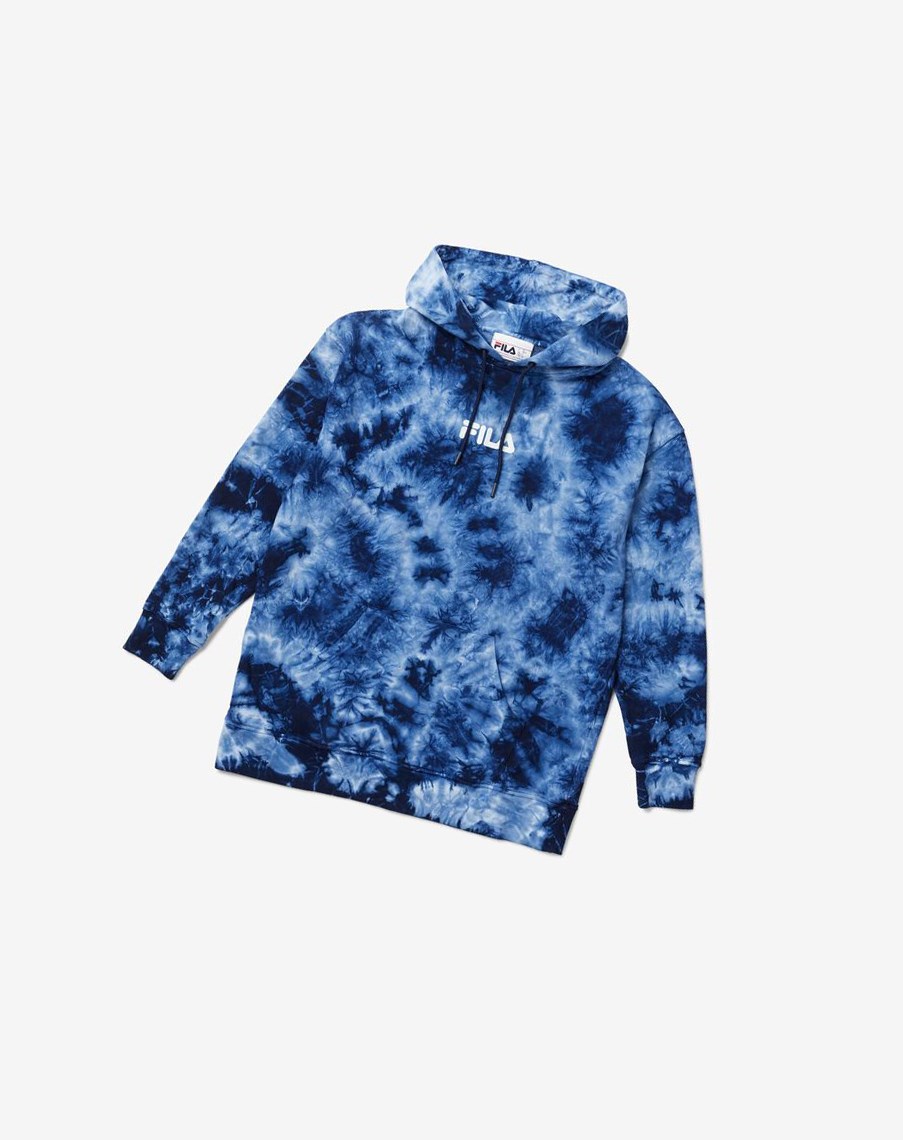 Fila Presley Tie Dye Hoodie Peacoattiedye | HWDQR-2086