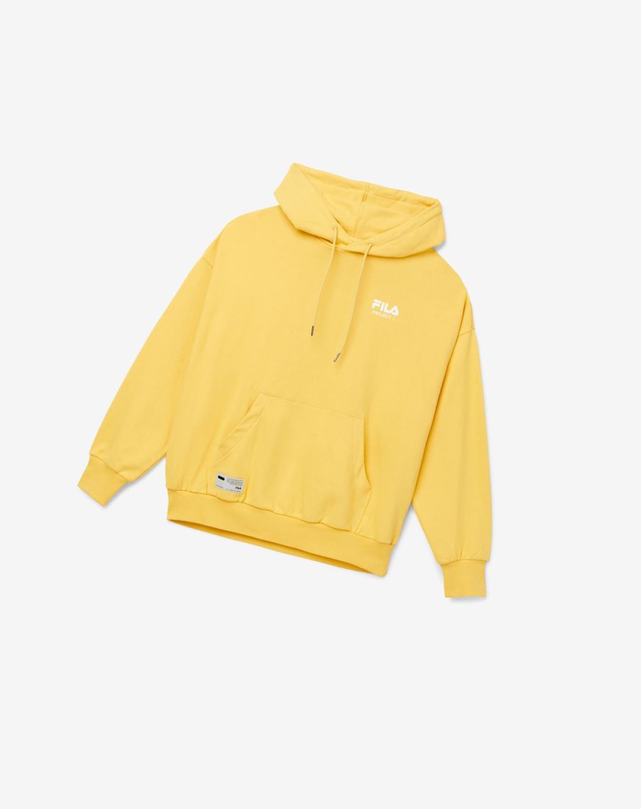 Fila Project 7 Hoodie Musztardowe | AJDIY-6475