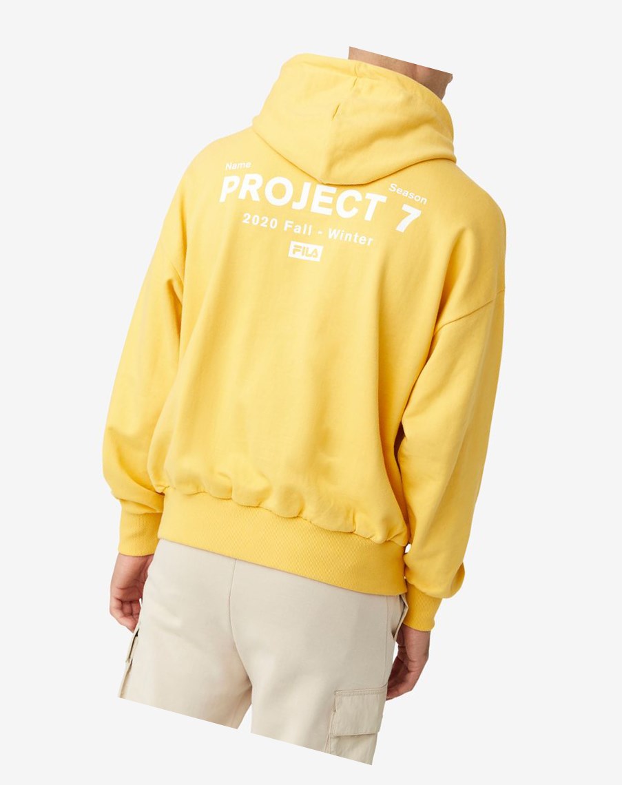 Fila Project 7 Hoodie Musztardowe | LARTQ-1523