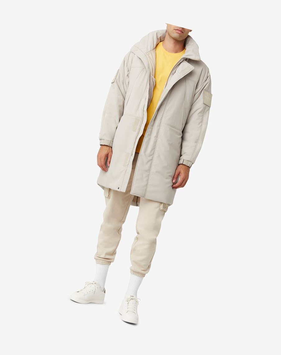 Fila Project 7 Long Watowany Coat Beżowe | HNFUW-5974