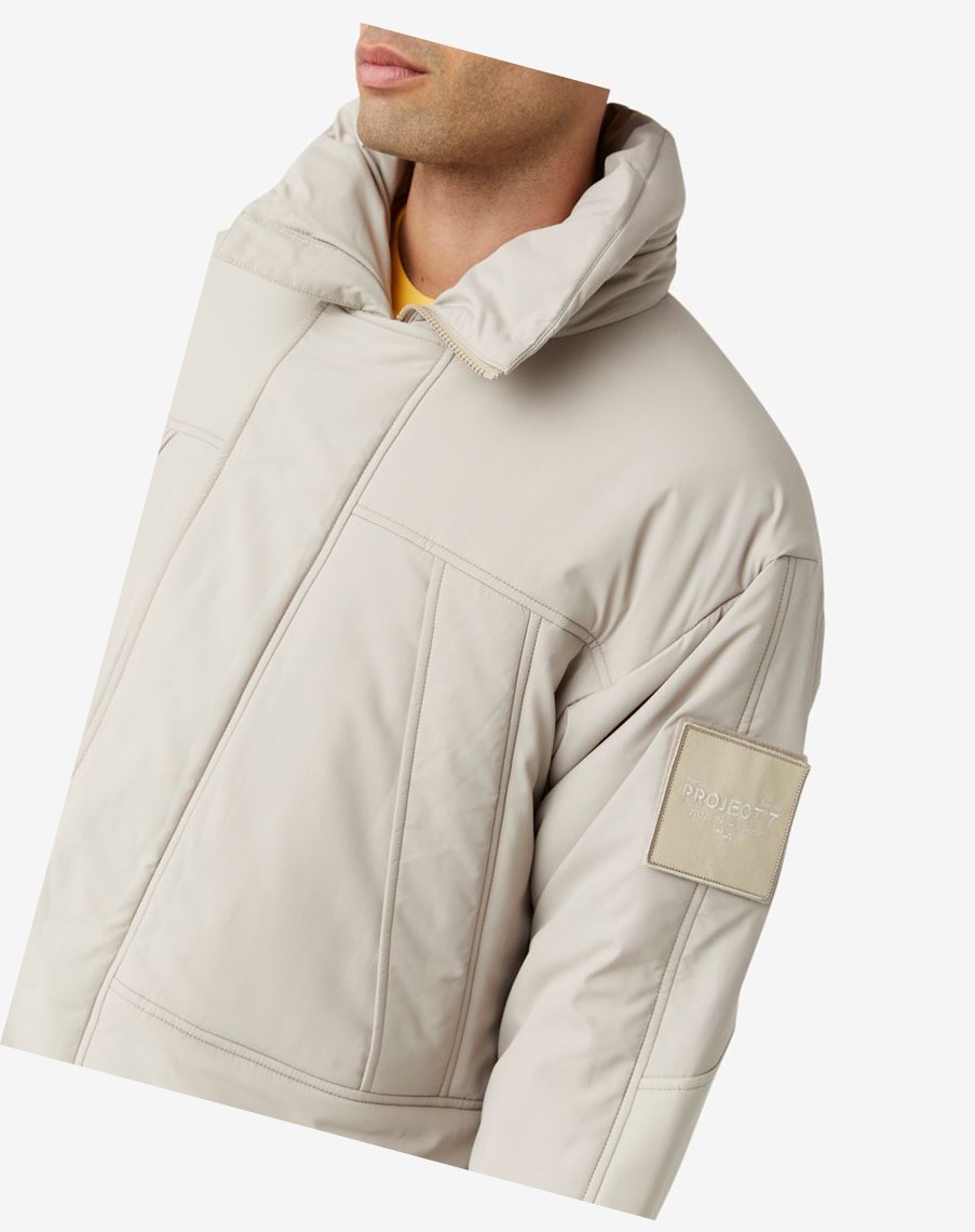 Fila Project 7 Long Watowany Coat Beżowe | HNFUW-5974