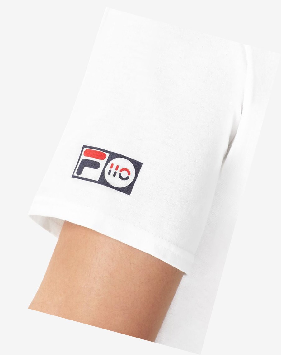 Fila Queens Tee Białe | MCNFB-7809