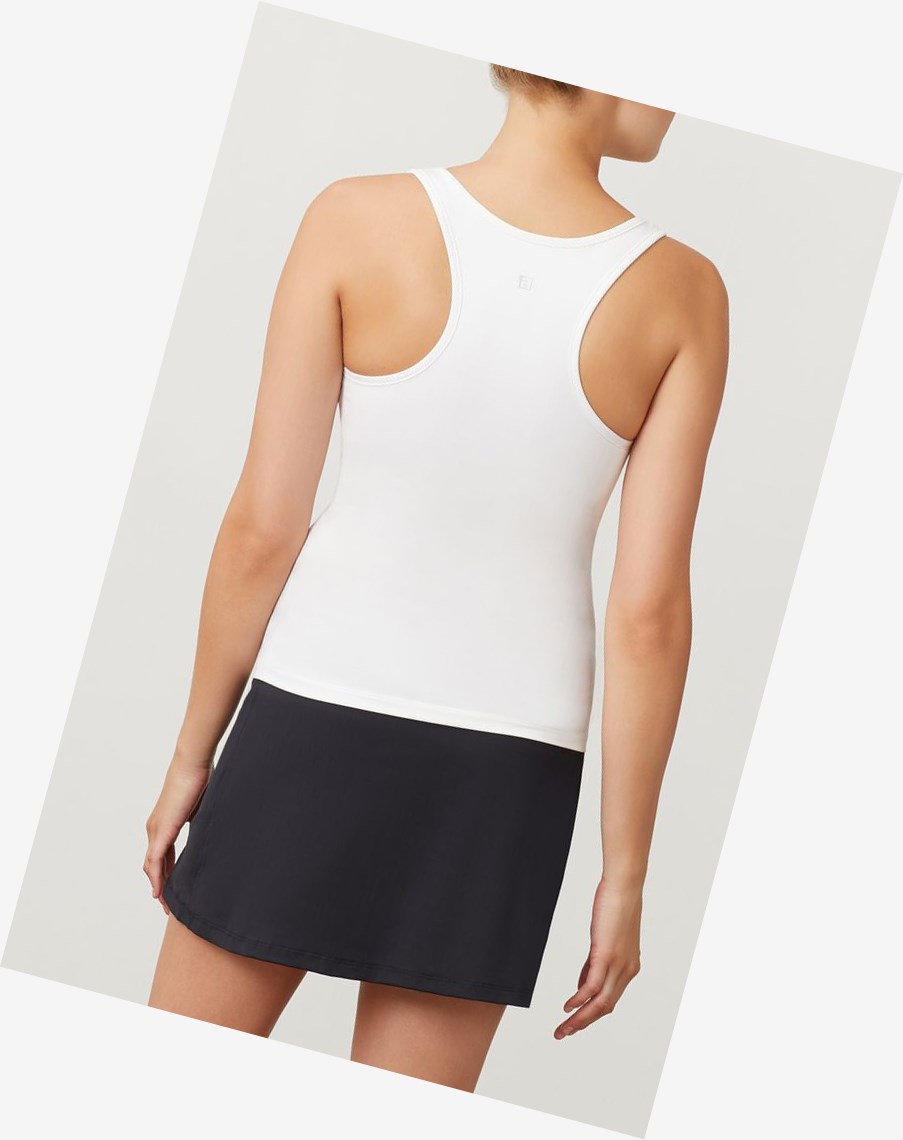 Fila Racerback Tank Białe | XCTLH-9875