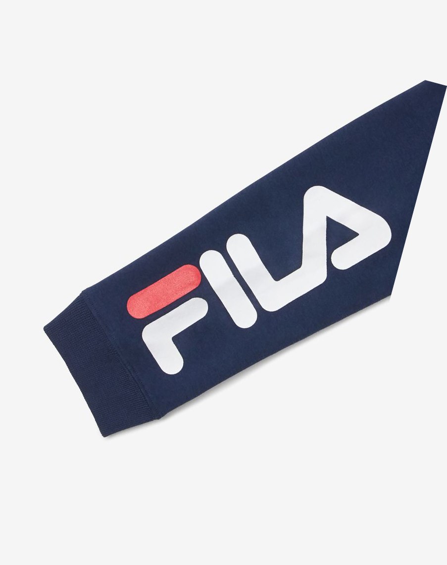 Fila Raglan Hoodie Granatowe | MLQDX-6019