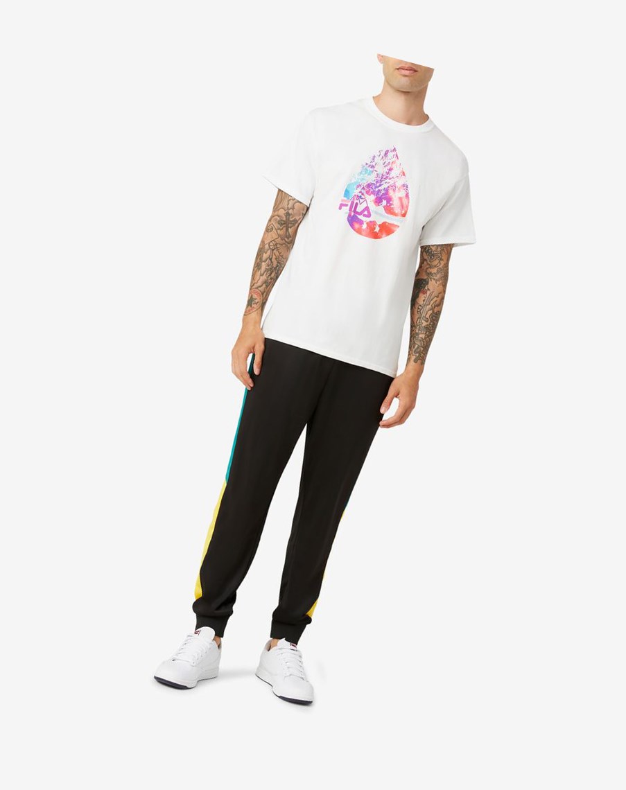 Fila Raindrop Tee Białe | VEMDK-0758