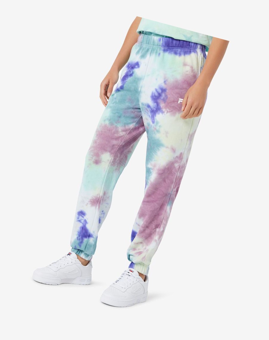 Fila Raleigh Tie Dye Jogger Niebieskie | MSRKO-1465