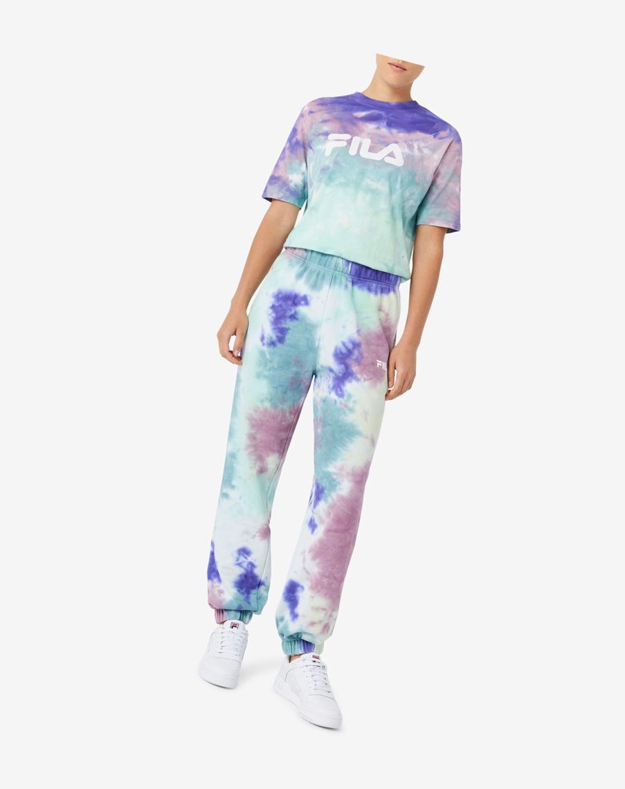 Fila Raleigh Tie Dye Jogger Niebieskie | MSRKO-1465