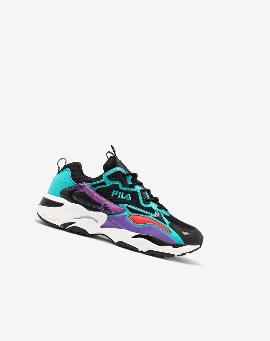 Fila Ray Tracer 2 Nxt Sneakers Czarne Fioletowe Białe | OEKDP-2304