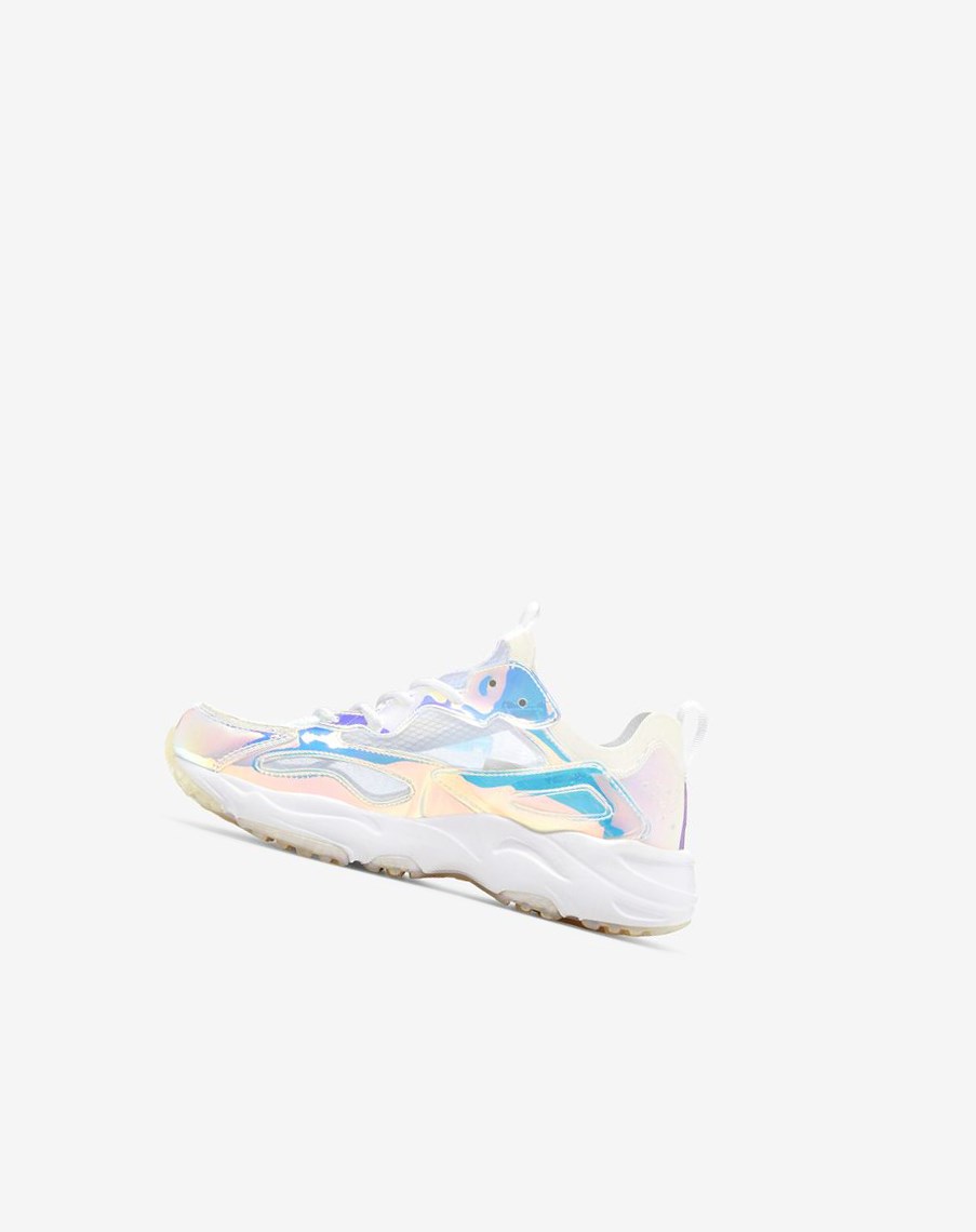 Fila Ray Tracer Iridescent Sneakers Białe Białe | NVKPC-3851