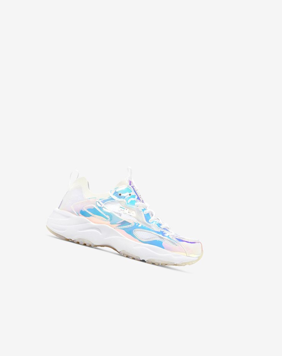 Fila Ray Tracer Iridescent Sneakers Białe Białe | NVKPC-3851