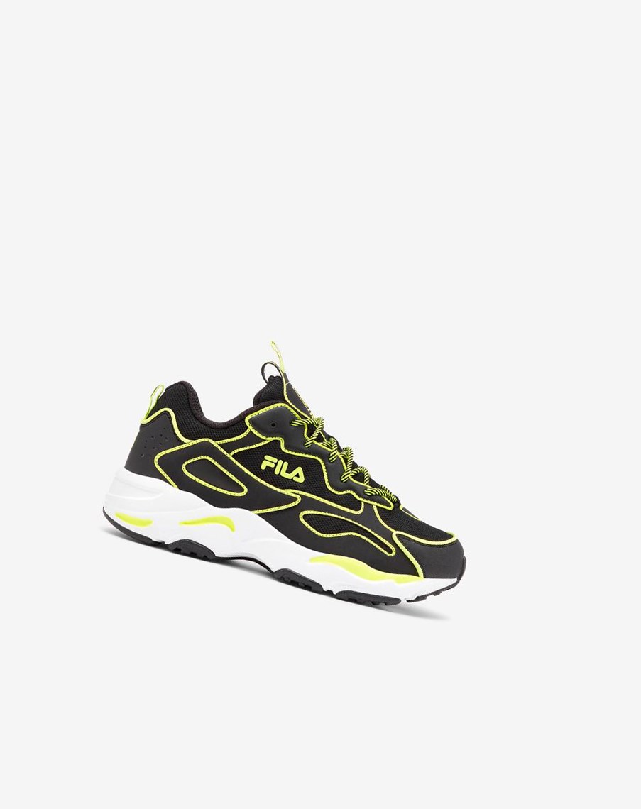 Fila Ray Tracer Neon Sneakers Blk/Sfty/Wht | OPQSW-6027