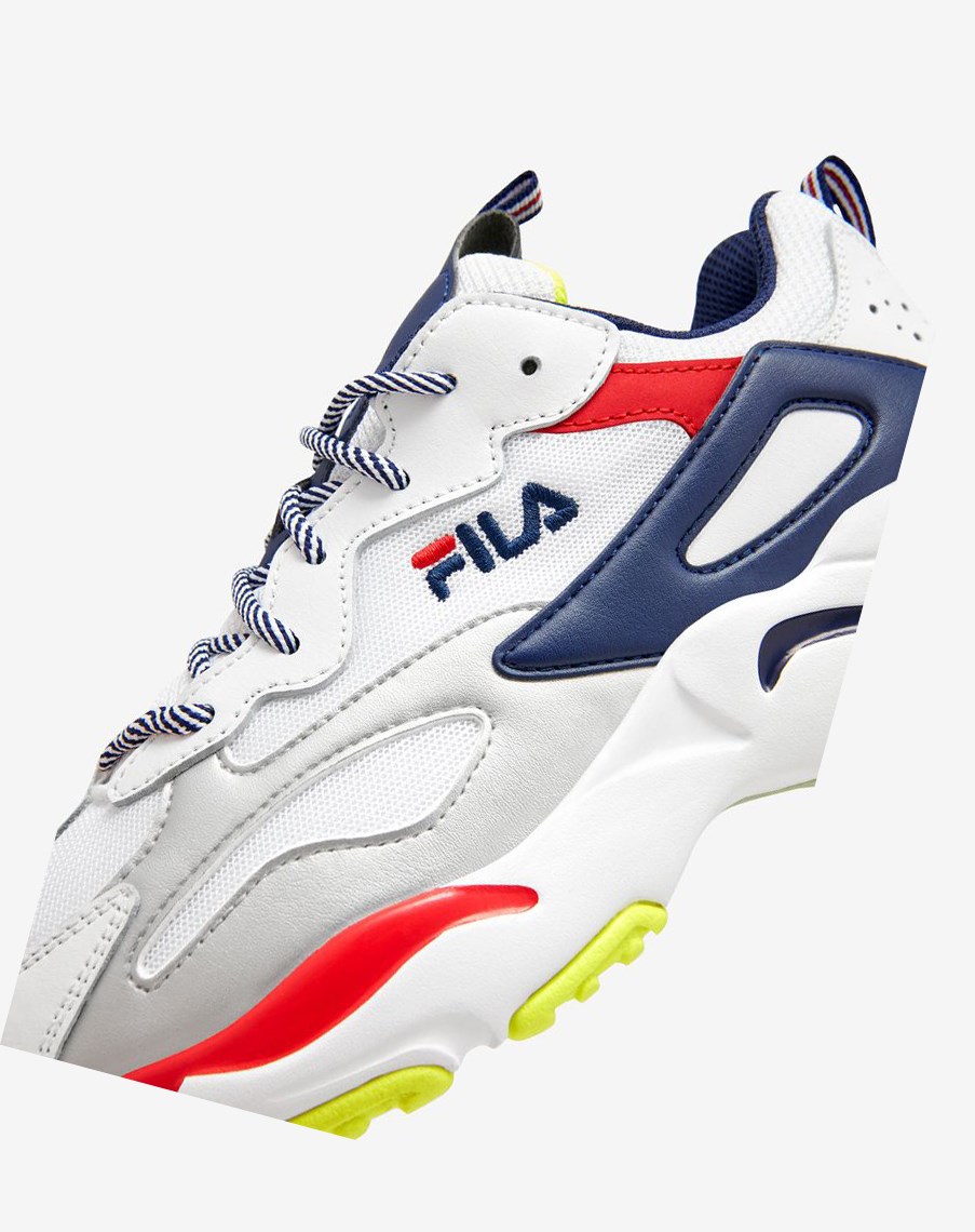 Fila Ray Tracer Sneakers Białe Granatowe Czerwone | DRTNV-8602