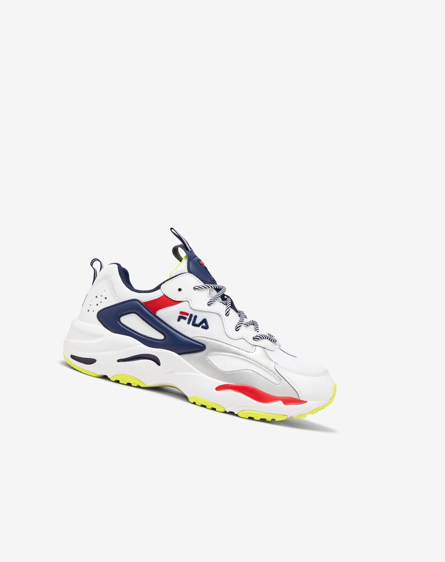 Fila Ray Tracer Sneakers Białe Granatowe Czerwone | DRTNV-8602