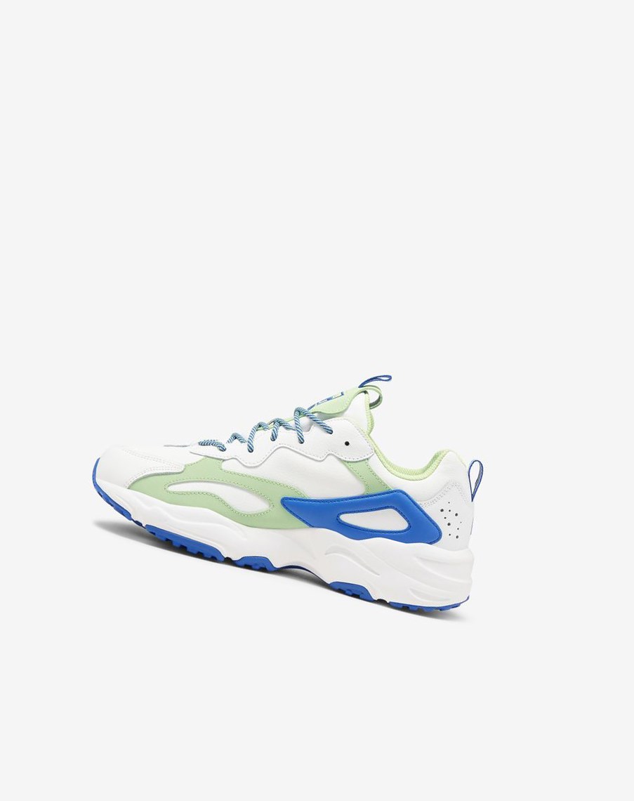 Fila Ray Tracer Sneakers Białe Niebieskie Zielone | FEPGN-3845