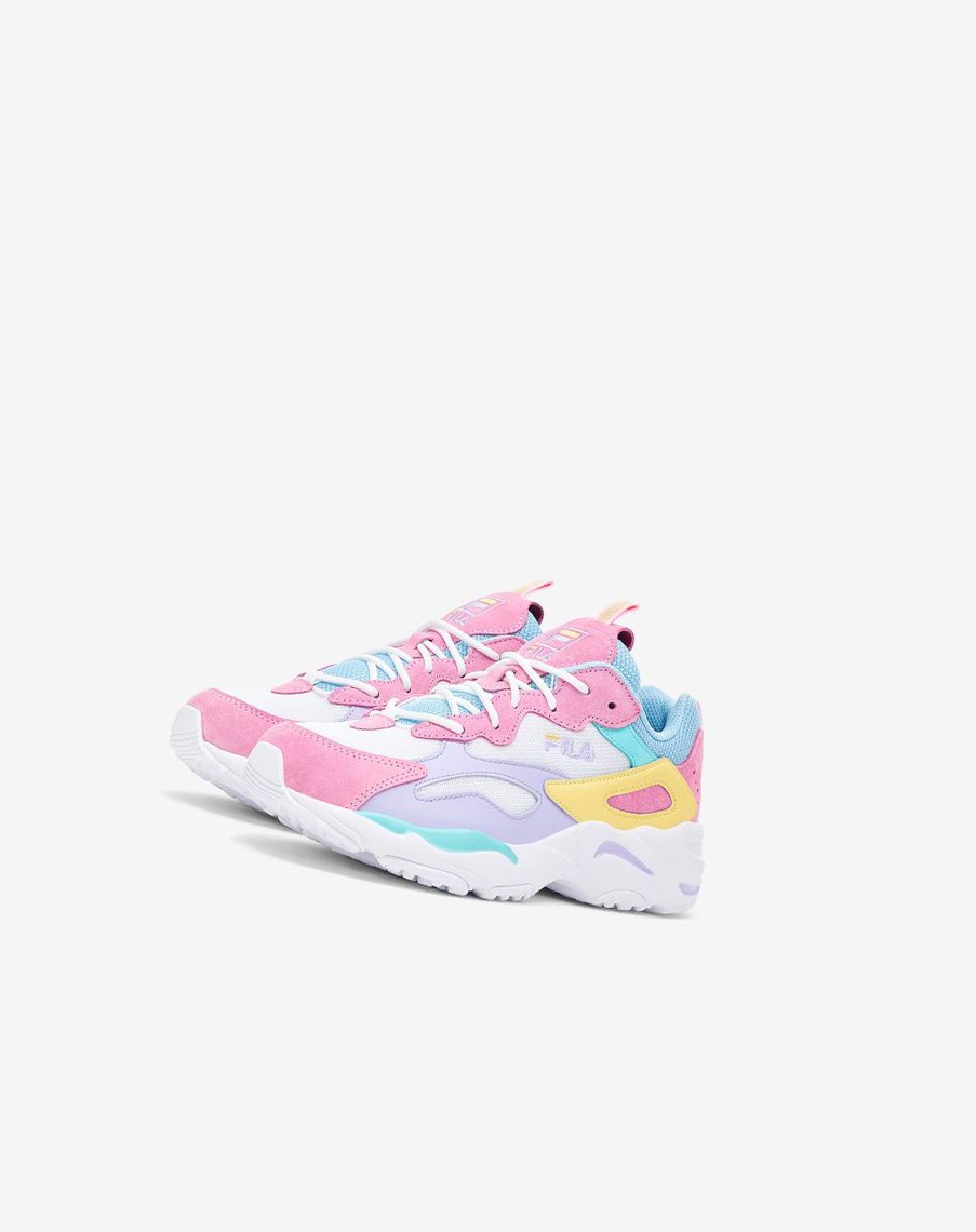 Fila Ray Tracer Sneakers Białe Niebieskie | QRUGM-4950