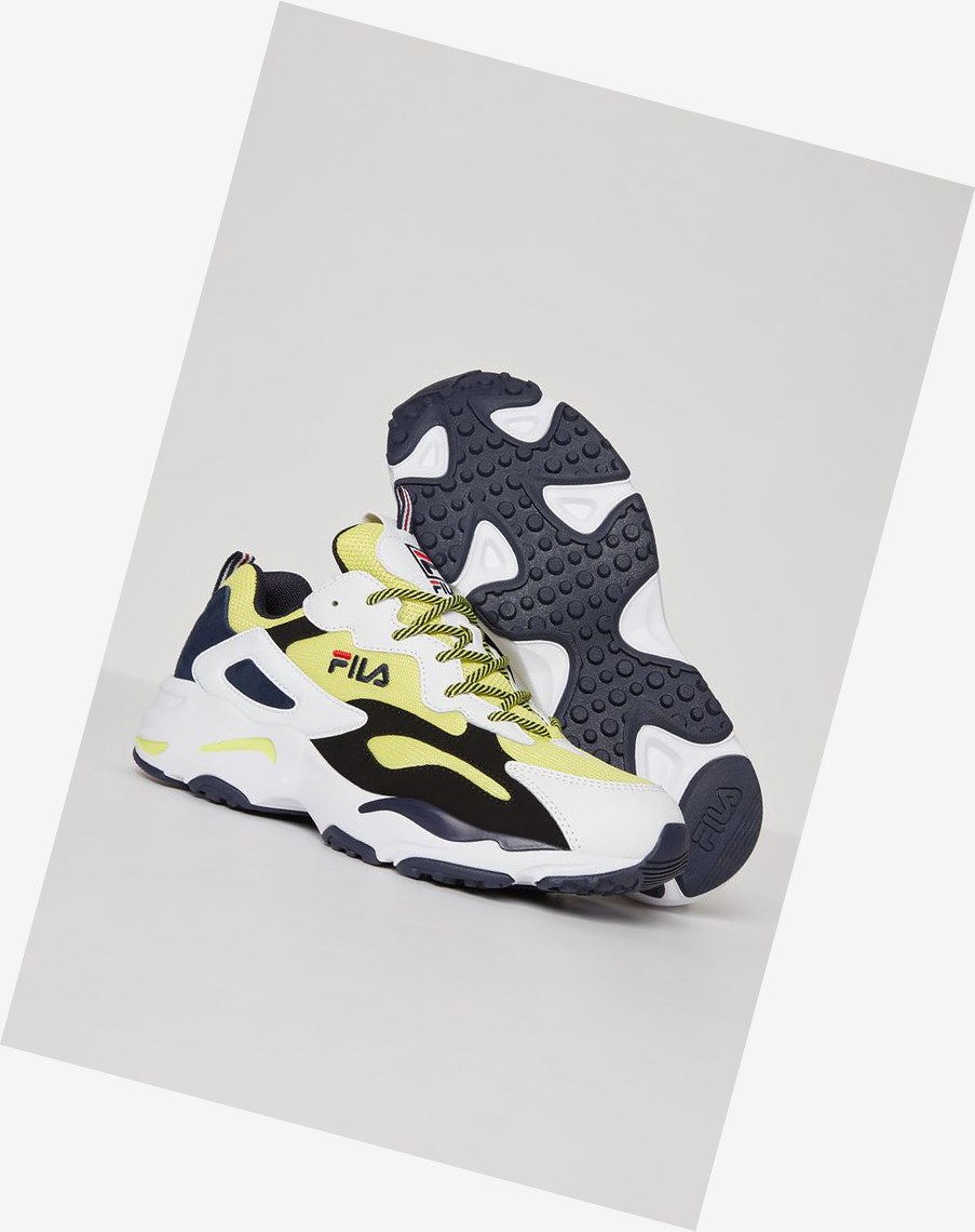 Fila Ray Tracer Sneakers Cytrynowy Białe Czarne | CSWHQ-2148