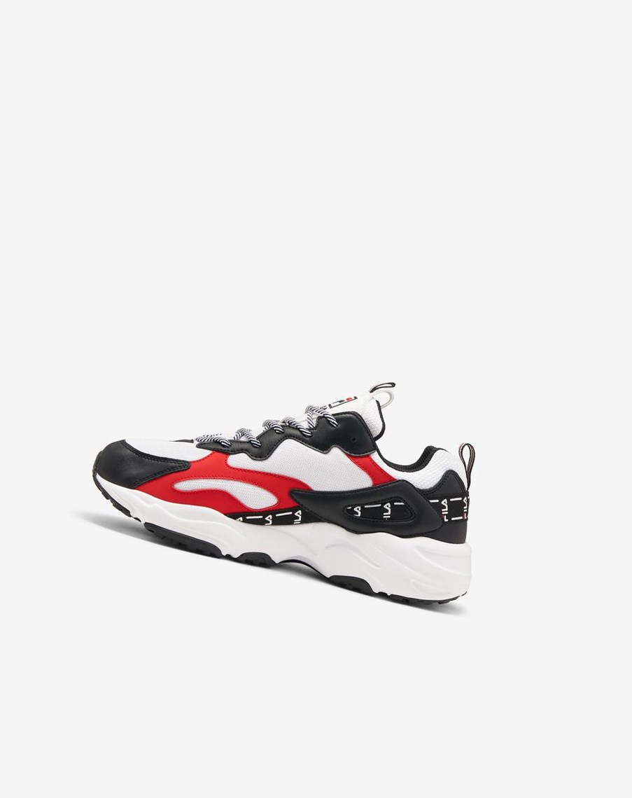 Fila Ray Tracer Tarvos Sneakers Białe Czarne Czerwone | ZPLCQ-3705