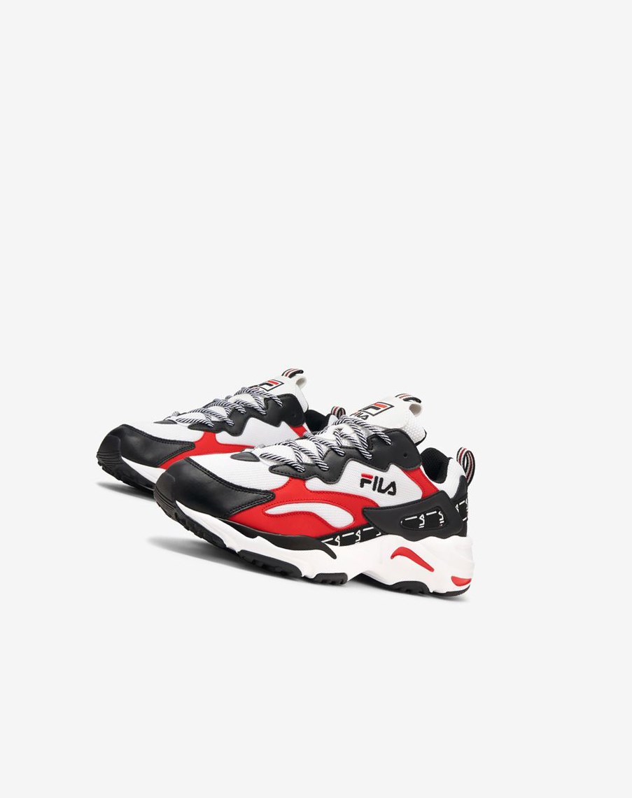 Fila Ray Tracer Tarvos Sneakers Białe Czarne Czerwone | ZPLCQ-3705