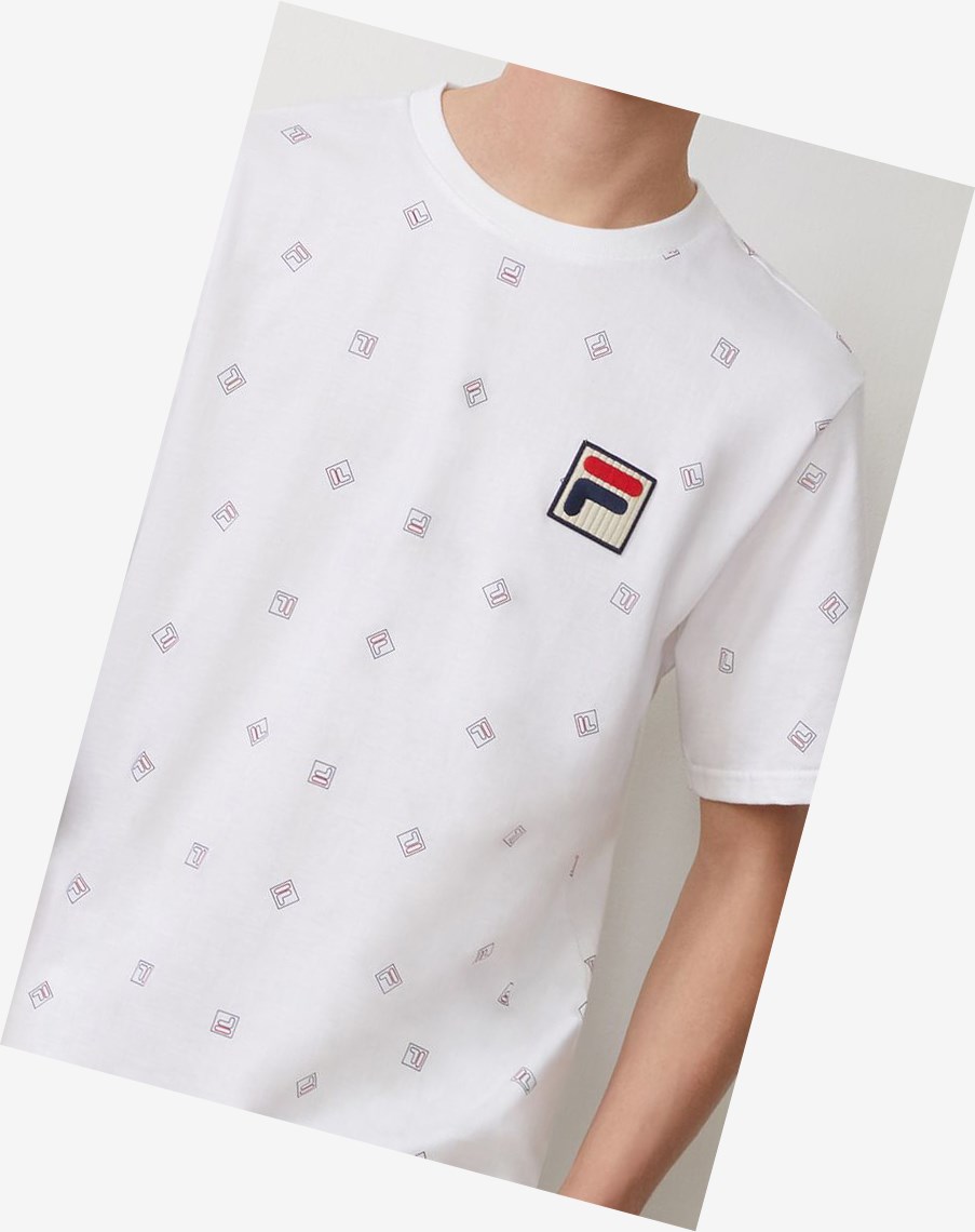 Fila Reign Tee Białe | NMUVH-4870